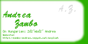 andrea zambo business card